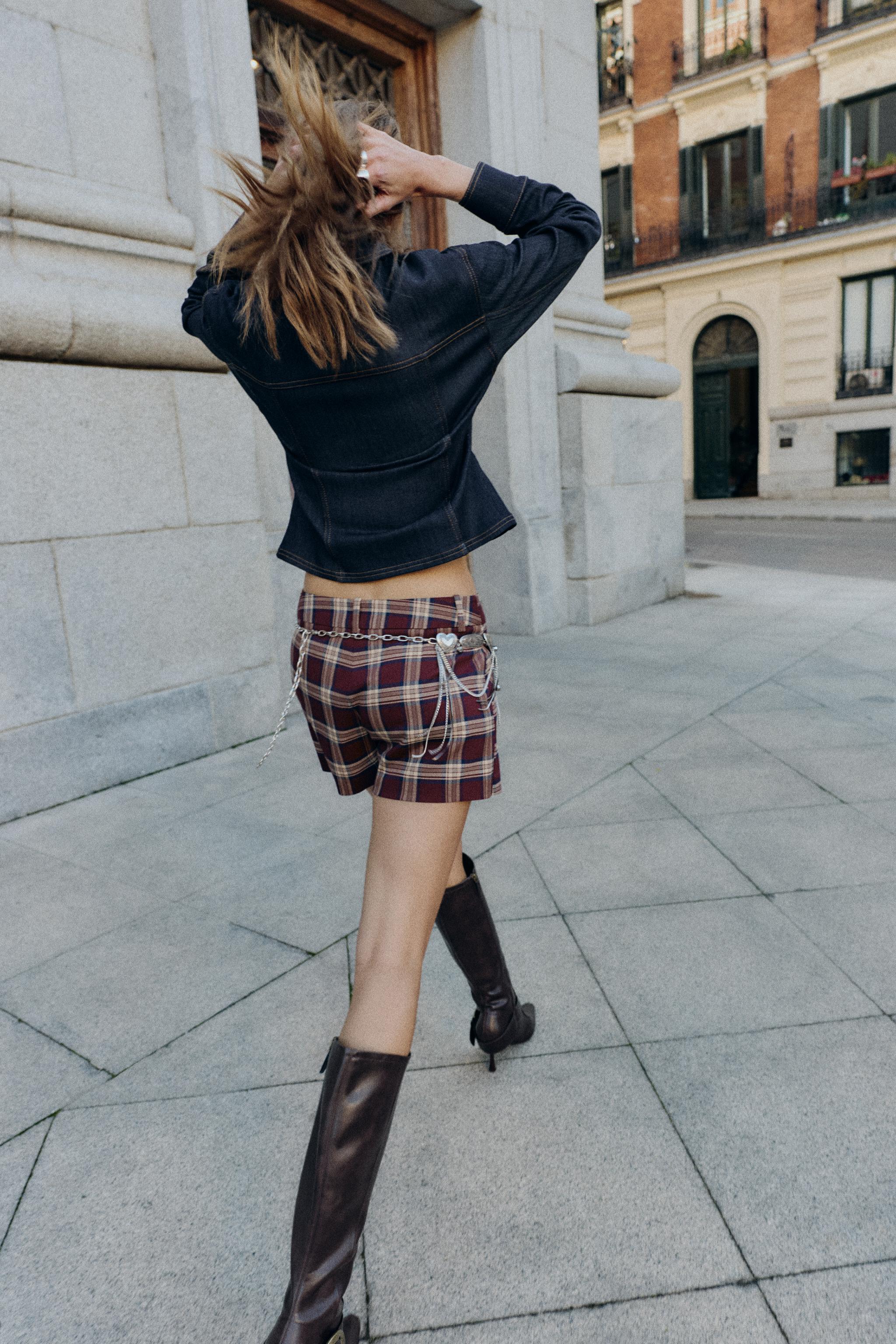 PLAID PLEATED SKORT